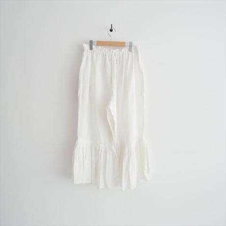 継続販売品 HALLELUJAH Pantalon コットンリネンフリルパンツ 2606-0144