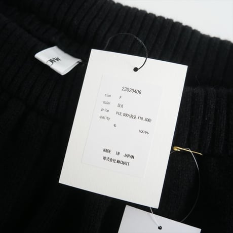 2023AW / 未使用 / MACHATT / クーマラムニットパンツ / 23020406 / 2410-1243