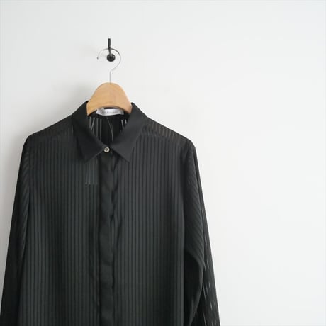 2023 / MUSE de Deuxieme Classe購入品 / Col Pierrot / Stripe Sheer シャツ / 23050520504030 / 2405-1486