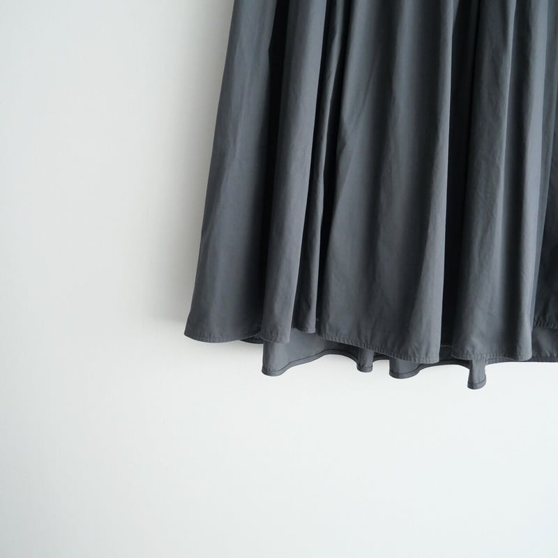 2021SS / ATON / COTTON TWILL | ダブルラッププリーツスカート 