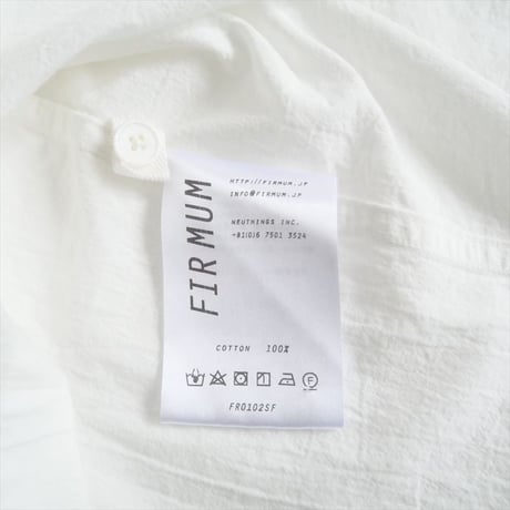 2023AW / FIRMUM / 40/1オーガニックコットン・強撚ウェザービッグスリーブシャツ / FR0102SF / 2410-2088