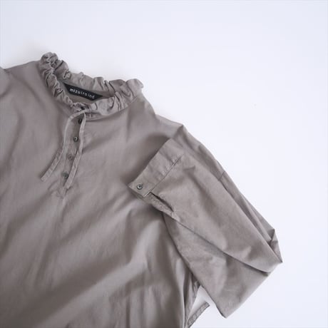 2024SS / mizuiro ind / ギャザーネックシャツ / 3-230073 / 2504-0442