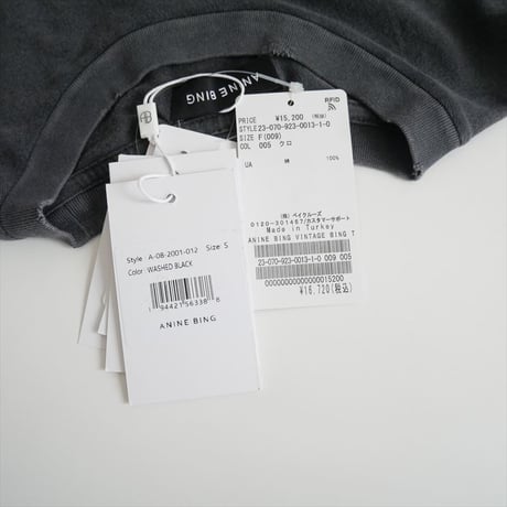 2023SS / 未使用 / Plage購入品 / ANINE BING / VINTAGE BING Tシャツ / 23070923001310 / 2408-0399