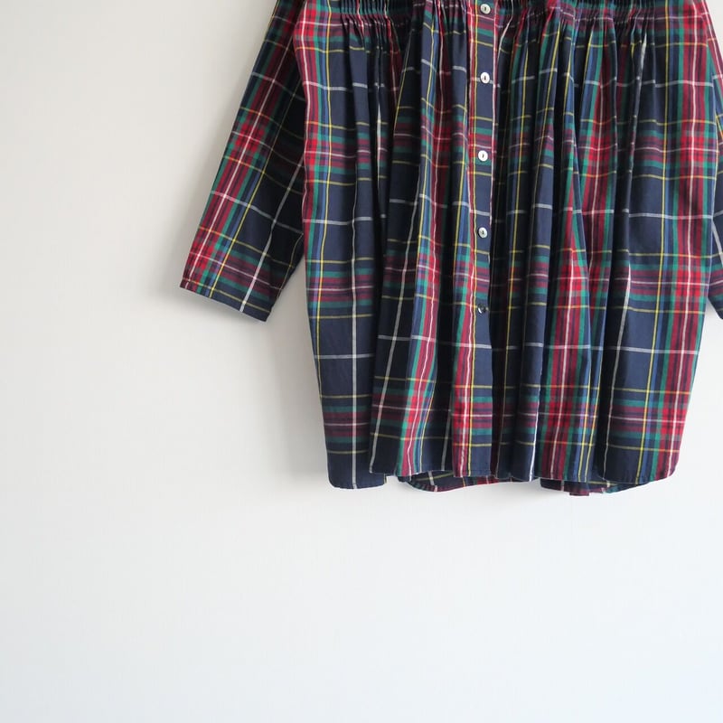 2021AW / mizuiro ind / タータンチェックピンタックチュニック  