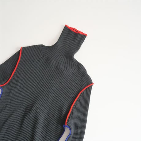 2023AW / 未使用 / nagonstans / point-color long-sleevesニット / 470GA470-1280 / 2508-0107