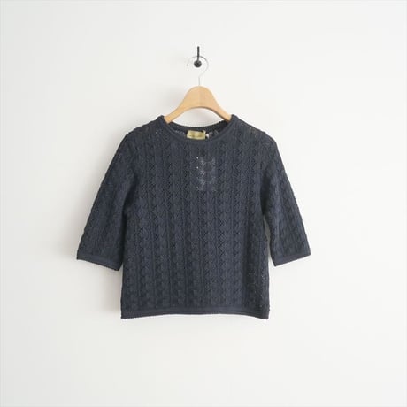 2023SS / UNITED ARROWS / レース ミニ ショートスリーブニット / 15182991662 / 2409-0180