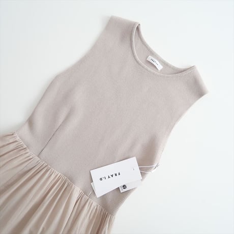 2023 / FRAY I.D / ニットコンビティアードワンピース / FWNO232209 / 2309-1652