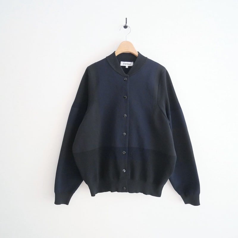 美品◇ENFOLD Knit Jumper ニットブルゾン　ネイビー38 ENFOLD Knit Jumper ニットブルゾン ネイビー38 ENFOLD ニットジャンバー