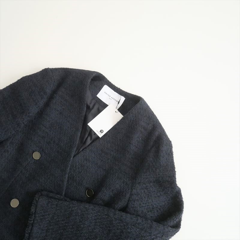 UNITED ARROWS / ツイード Vノーカラー ジャケット / 1522-144-29