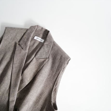2025SS / SACRA / LINEN COTTON CHAMBRAY GILET / 125106061 / 2509-2029