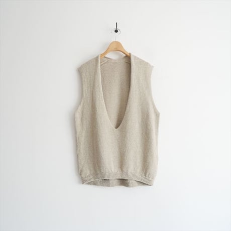 2025SS・人気完売品 / MUSE de Deuxieme Classe / Lily Linen Vネック ベスト / 25080520427010 / 2603-0022