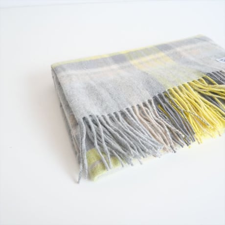 / 継続販売品 / WA000056AU686800 / Johnstons / カシミヤ大判ストール Yellow and Grey / 2411-0997