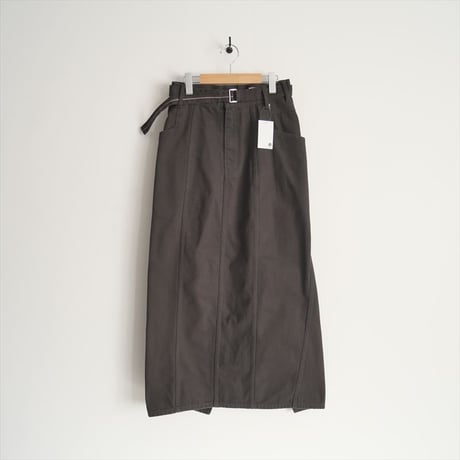 2024AW / beautiful people / color denim long skirt / 1435107011 / 2501-0289