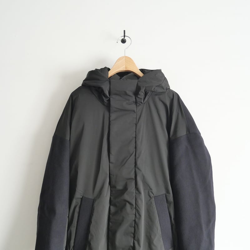 ENFOLDエンフォルドPEツイルWOOL×ダウンコートグレー×ネイビー 36 ENFOLDエンフォルドPEツイルWOOL×ダウンコートグレー×ネイビー