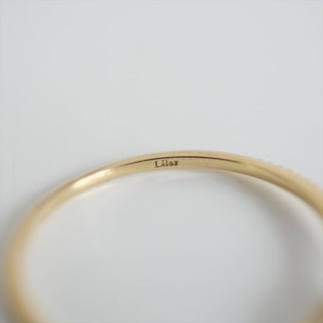 〇2023 / Lilas / 3ピースダイヤサイドミル打ちリング K18 / 23111202106070 / 2509-0106