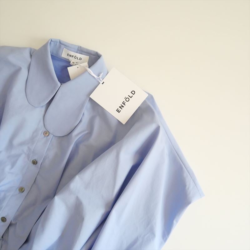 ENFOLD WASHABLE BALLOON CROPPED SHIRT 38 ENFOLD WASHABLE BALLOON