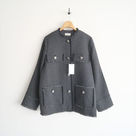 2023SS / IENA / ＆NAVYノーカラーツィード ジャケット / 23010900971010 / 2501-0160