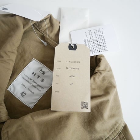 継続販売・人気完売カラー / 未使用 / HTS / MEDIUM WEIGHT PEACH SKIN COTTON DOUBLE OVER SHORT COAT / 2510-0586