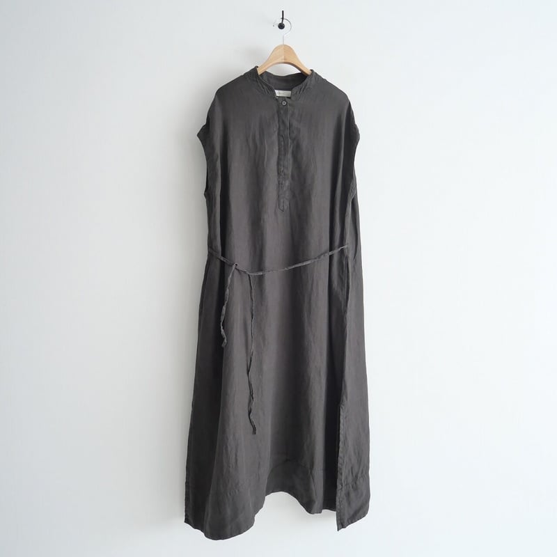 argue LINEN TWILL ESSENTIAL DRESS - ノースリーブ
