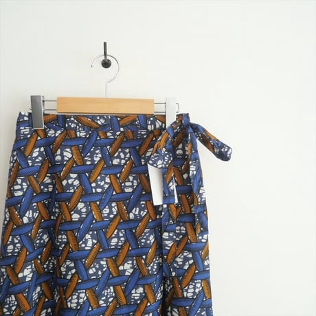 2024SS / 未使用 / LE GLAZIK / バティック ラップスカート / LG-F0056 / 2409-0478