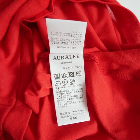 継続販売型 AURALEE SUPER HIGH GAUGE SHEER RIB TEE A00T03HF2606-0029