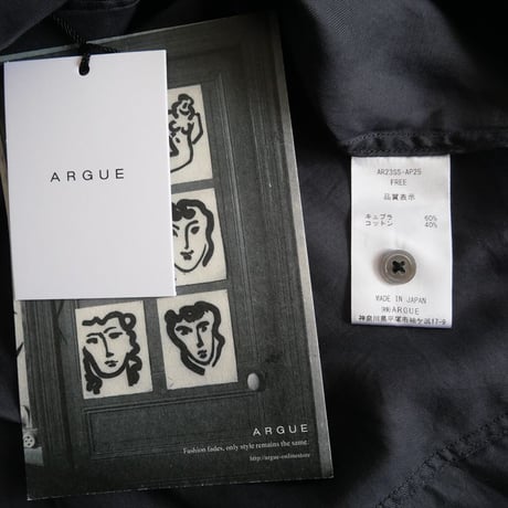 2023 / ARGUE / ORGANIC COTTON CUPRA FLOW WIDE SHIRTS /NAVY / AP23SS-AP25 / 2310-0758