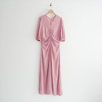 2025SS IENA LA BOUCLE / ストライプギャザーワンピース / 25040914162020 2509-1145