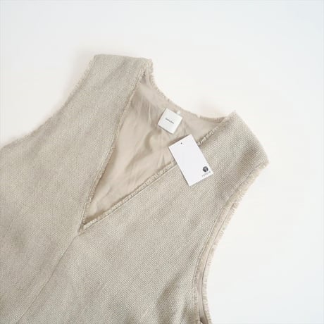 2024SS / 未使用 / SPICK&SPAN / リネンツイードベスト / 24051200214010 / 2412-0999