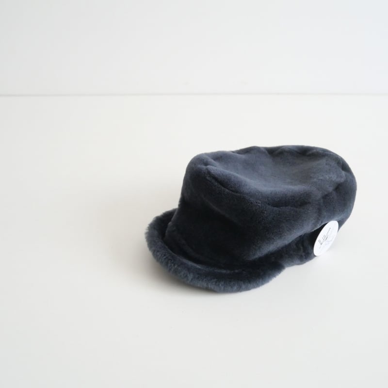 【未使用】ミュールバウアー　ムートン帽子　ボアキャップ　ブラック Muhlbauer ムートン キャップ