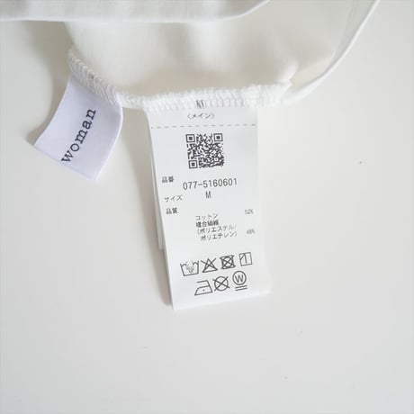 2025SS / human woman / フレンチスリーブカットソークレリックブラウス / 077-5160601 / 2508-0232