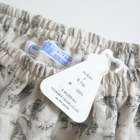 2024SS・人気完売品 / 未使用 / R&D.M.Co-/OLDMANS TAILOR / GARDEN GUM PANTS / 6747 / 2507-0733