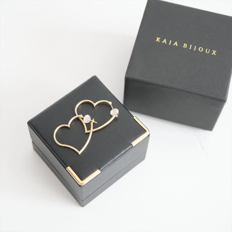 継続販売品 / KAJA BIJOUX / Small Heart Hoop Pierce / KR371487 / 2506-0819