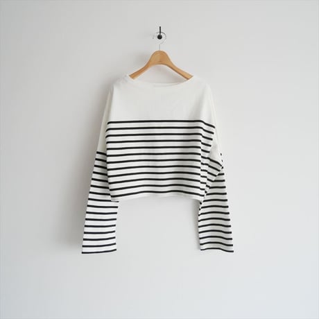 DEUXIEME CLASSE Cropped Stripe T-shirt 23070500804010 / 2604-0377