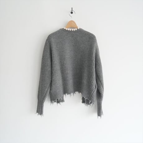 / 継続販売品・人気完売色 / MADISONBLUE / PEARL DAMAGE CARDIGAN / MB224-8012 / 2412-0243