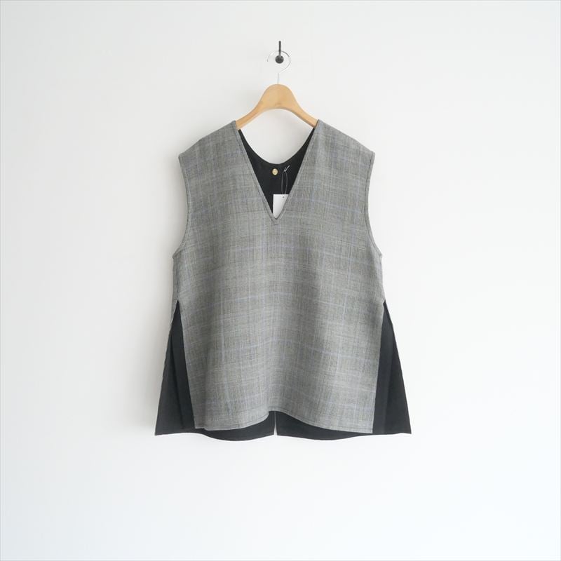 TOMORROWLANDウールシルクブロックトゥース 4-wayジレ TOMORROWLAND collection（トゥモローランドコレクション）の