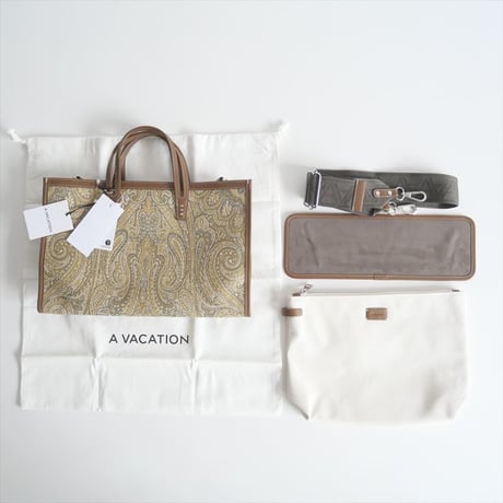 2025SS今季 / 未使用 / A VACATION / BREAD M YELLOW PAISLEY トートバッグ /2503-0997