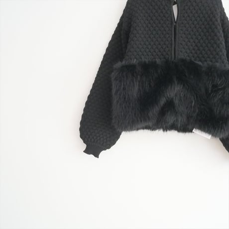 〇2024AW・人気完売品 / 未使用 / maison de Dolce. / ファーリーNT/black / mdfk40678bk / 2507-1230