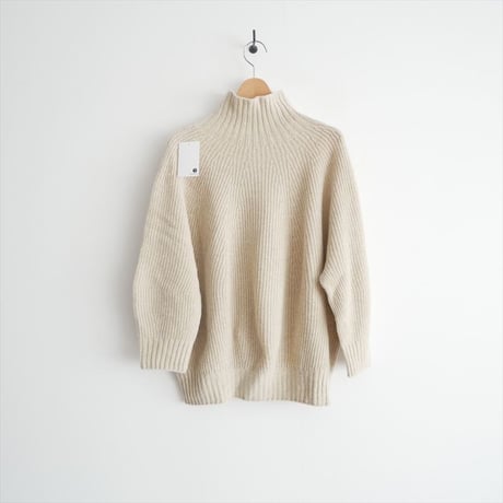2023AW / かぐれ / superfine lambs & chenille ribbed-knit high-neck sweater / WFFL-UW123 / 2504-0317