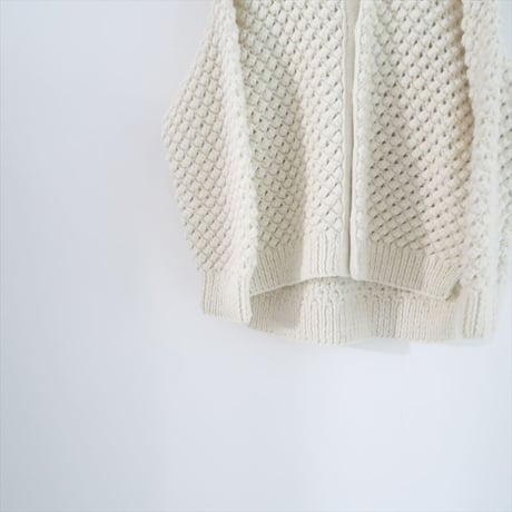 〇2024AW・人気完売品 / GALERIE VIE / ポップコーンハンド クルーネック カーディガン / 23024402721 / 2506-0688