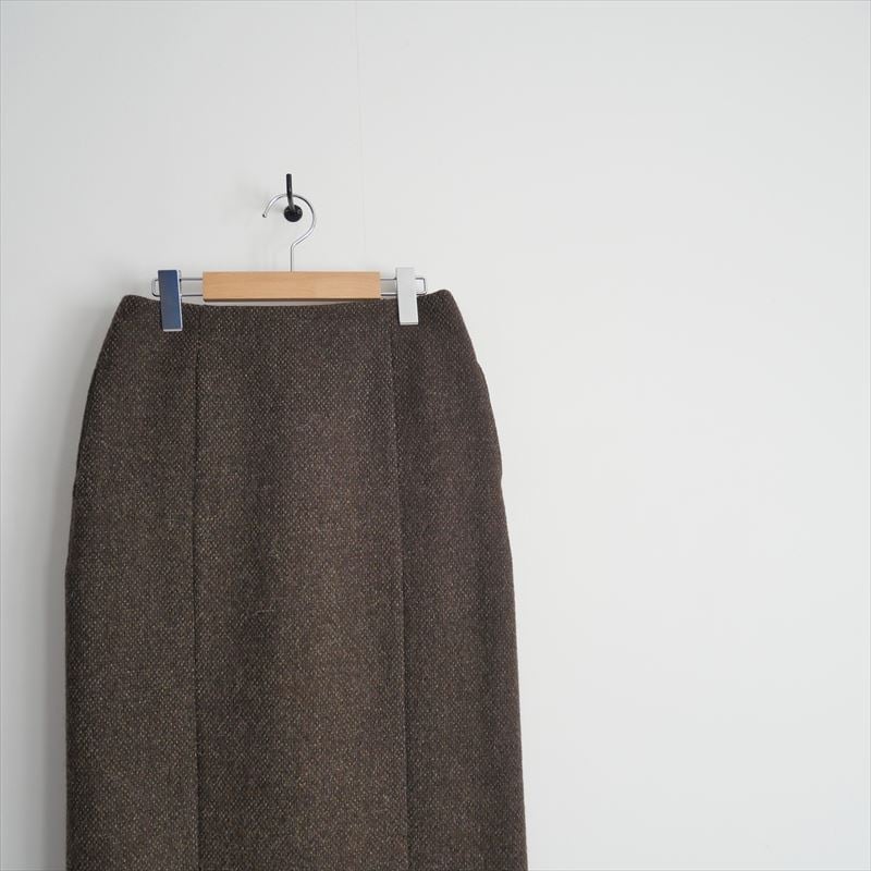 AURALEE LAMA SHETLAND WOOL TWEED SKIRT 0 Namu Shop - Auralee Lama