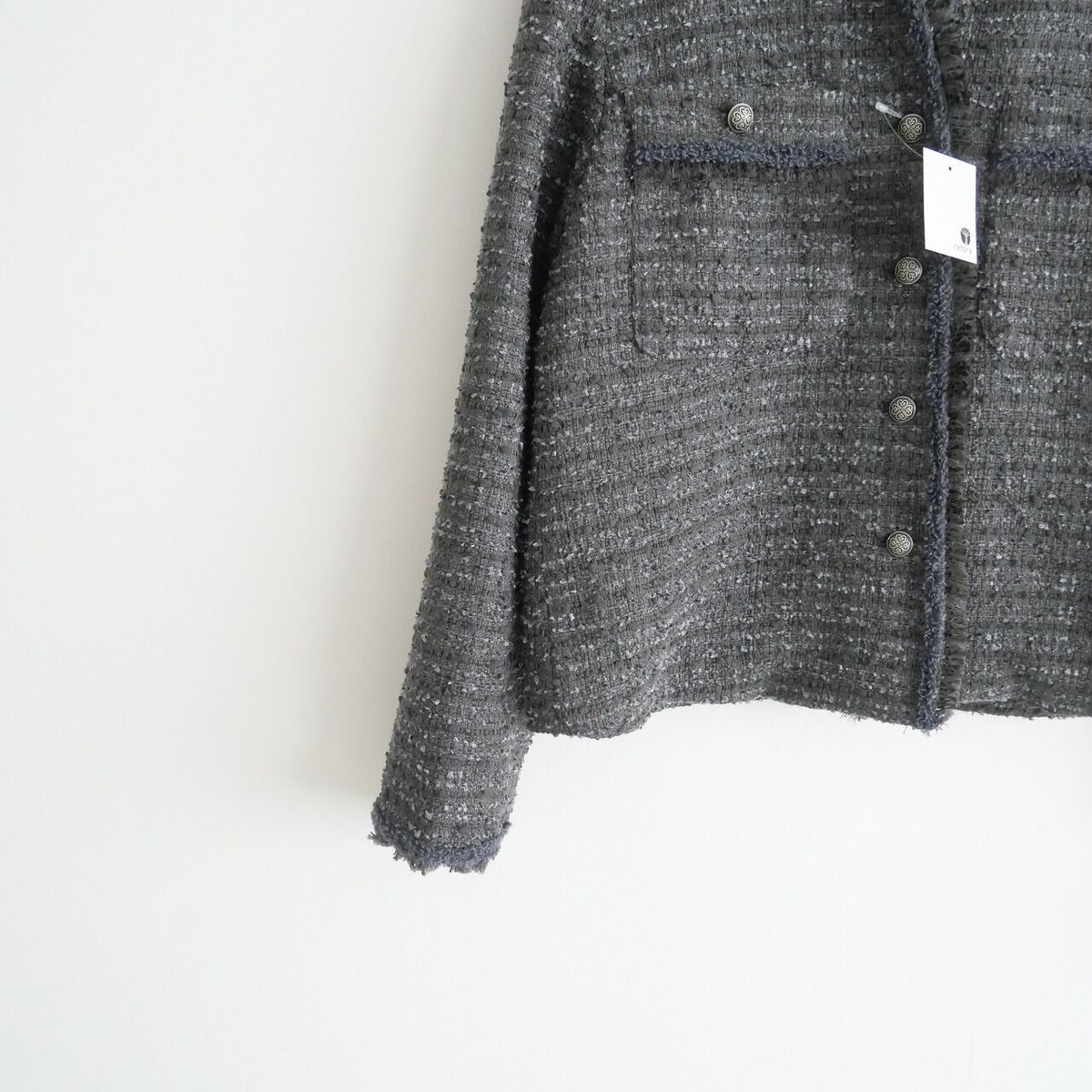 2022 / 未使用 / VERMEIL par iena / ファンシーツイード ノーカラー