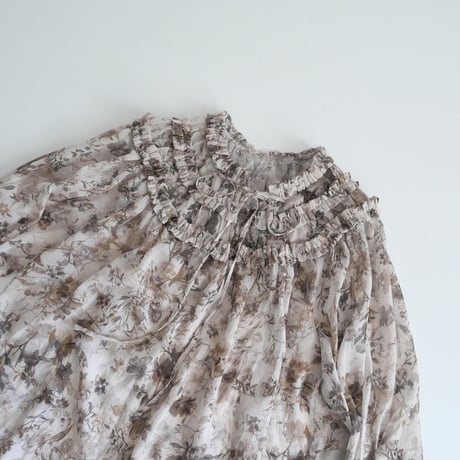 2022 / 未使用 / HELIOPOLE / DEVEAUX CHIFFON FRILL BLOUSE / 22003013037HN / 2306-0298