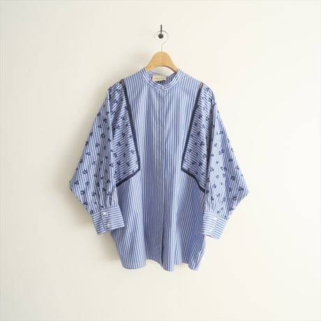 2024AW / UNITED ARROWS / エンブロイダリー コンビ ドルマンブラウス / 1521-199-1477 / 2506-0468