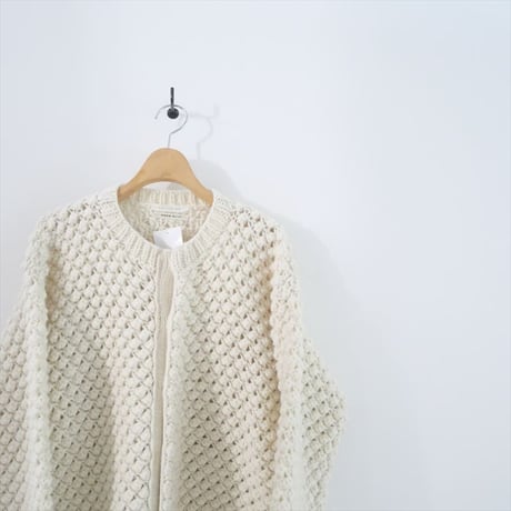 〇2024AW・人気完売品 / GALERIE VIE / ポップコーンハンド クルーネック カーディガン / 23024402721 / 2506-0688