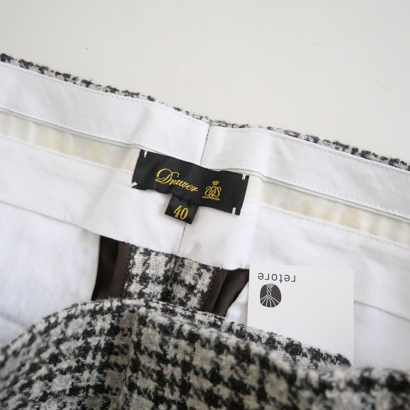 2022AW今季 / Drawer / FALL2 グレンチェック ストレートパンツ / 65