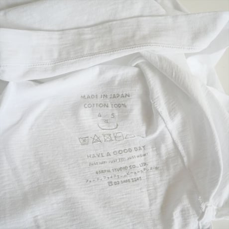 45R / 度詰天竺のビッグスリットTシャツ  / 2410-0099