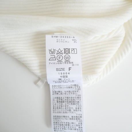 2024SS / SALON adam et rope / ヴィンテージライク2WAYリブTシャツ / SHM34350 / 2408-0041
