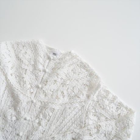 2023AW・人気完売品 / IENA LA BOUCLE / バテンレース ブラウス / 23051914373140 / 2412-0722
