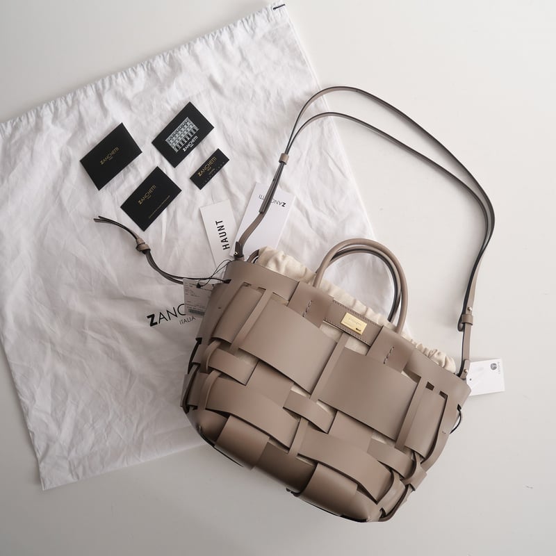 未使用 / ZANCHETTI / WOVEN MIDI SHOPPER / 2312-097 