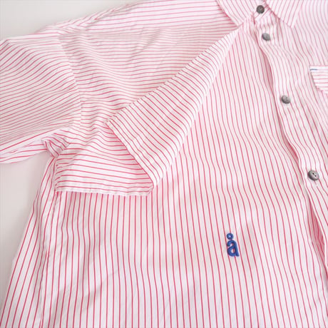 2024SS・人気完売品 / nagonstans / water-repellent stripe round flare shirt / 470HS430-0810 / 2410-0679